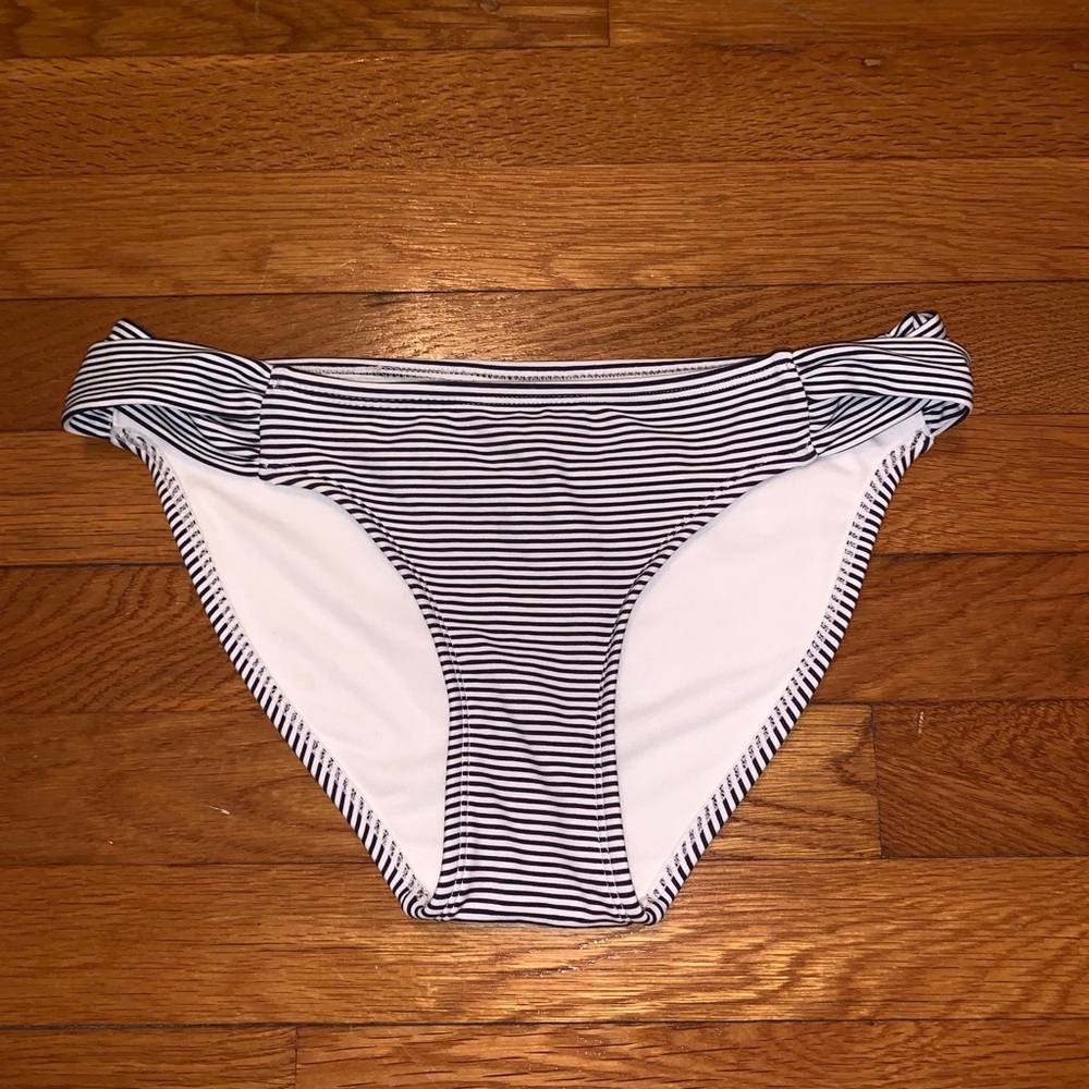 Target navy and white striped bikini bottom
